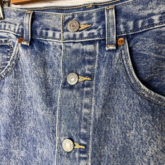 Levis Skirt Womens Size 30 Premium Front Button Mini Denim Quality Clothing - Picture 7 of 16
